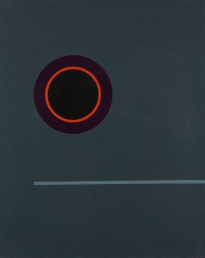 Jean LEPPIEN (1910-1991) 
Composition, 1977
Huile sur toile.
Signée et datée au dos.
81...