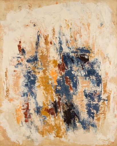 Jeanne COPPEL (1896-1971) 
Composition
Huile sur toile.
Signée en bas à droite.
100...