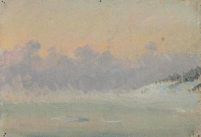 Vladimir Petrovitch TOMILOVSKY (1901-1990) Brouillard sur la côte, 1956 Huile sur...