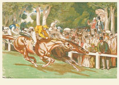 LOUIS ANQUETIN (1861-1932) 
 Un Canter. 1898. Lithographie.506 x 332. I.F.F. [5]....