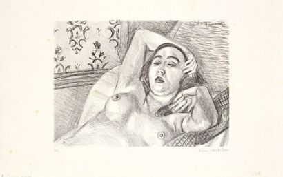 Henri MATISSE (1869-1954) 
 Le Repos du modèle. 1922. Lithographie. 300 x 222. Duthuit-Garnaud...