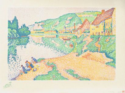 Paul SIGNAC (1863-1935) 
 Les Andelys. 1895. Lithographie. 470 x 330. Kornfeld et...