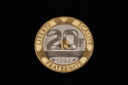 null 1 Lot de 220 pièces de 20 F Mont Saint Michel 1993, BU. Etat neuf.