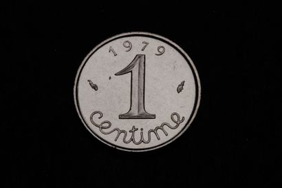 null 1 Lot de 890 pièces de 1 centime, épis, 1979. BU. Etat neuf.