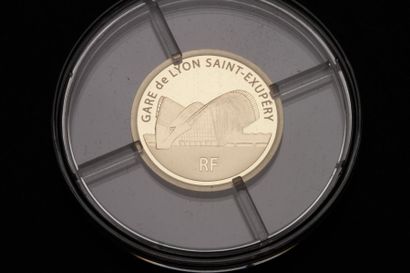null 1 Pièce de 50 euros en or BE 2012 Lyon Saint Exupéry. Or 920/1000. Diam: 22...