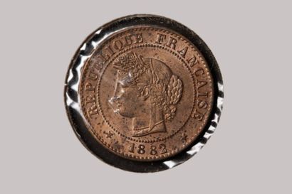 null 1 Lot de 5 pièces de 1 centime Cérès 1882 A. Sous sachet individuel.