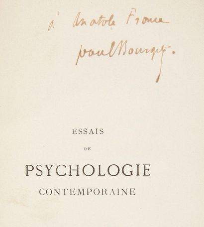 BOURGET (Paul) 
Essais de psychologie contemporaine. Baudelaire - M. Renan - Flaubert...