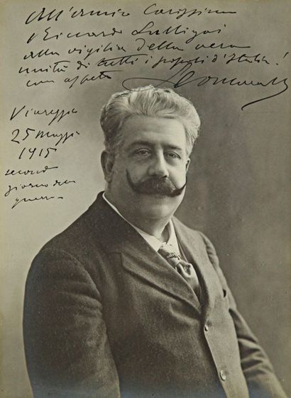 Ruggiero leoncavallo (1858-1919) Photographie avec dédicace autographe signée, Viareggio...