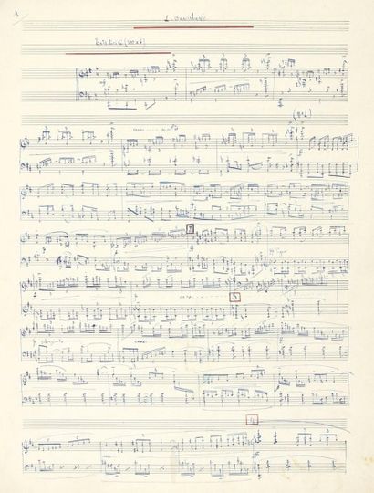 ROGER-DUCASSE (1874-1954) Manuscrit musical autographe signé, Suite française, pour...