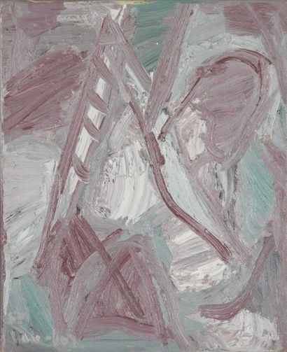 David LAN-BAR [polonais] (1912-1987) 
Composition, 1967
Huile sur toile.
Signée et...