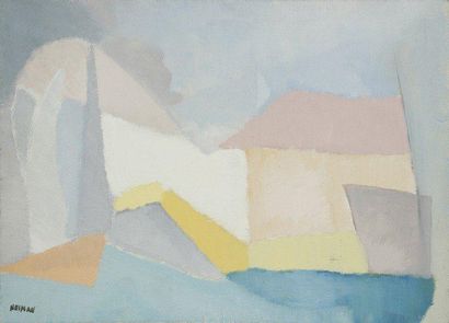 Yehuda Neiman (né en 1931) 
Composition, 1955
Huile sur toile.
Signée en bas à gauche.
Signée...