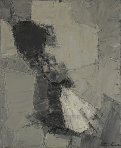 Léon ZACK [franco-russe] (1892-1980) 
Composition abstraite, 1959
Huile sur toile.
Signée...