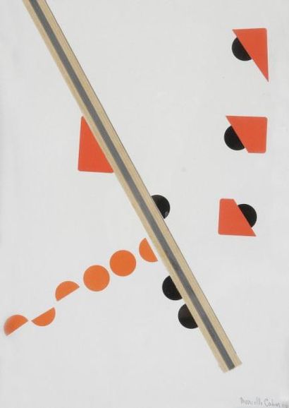 Marcelle CAHN (1895-1981) 
Composition, 1966
Collage.
Signé et daté en bas à droite.
29x21...