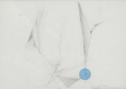 Marcelle CAHN (1895-1981) 
Composition, 1968
Crayon et collage.
Signé et daté en...