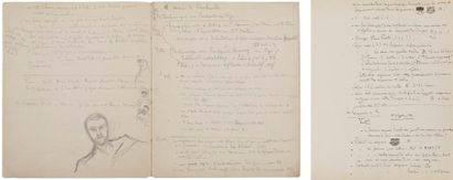 Jean-Emile LABOUREUR Notes autographes sur l'histoire de la gravure, [Dresde 1899-1900];...