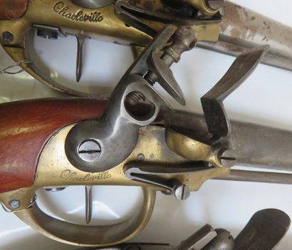 null Lot de 3 pistolets modèle 1777, fabrication italienne