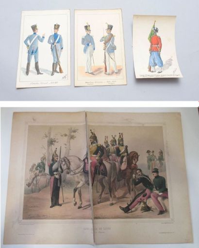 A. d'AURIAC 
«1er bataillon colonial (1816-1817)»
«Bataillons coloniaux 1817-1823»
«Garde...