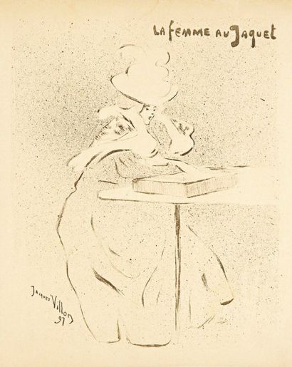 Jacques Villon (Gaston Duchamp, dit) (1875-1963) 
La Femme au jaquet. 1897. Lithographie....