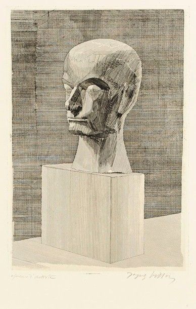 Jacques Villon (Gaston Duchamp, dit) (1875-1963) 
Baudelaire (au socle). 1920. Eau-forte....
