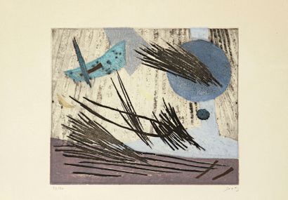 Henri GOETZ (1909-1989) 
Éveil. Vers 1960. Gravure au carborundum. 345 x 290. Impression...