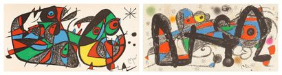 Joan MIRO (1893-1983) 
Joan Miró escultor. 1974. Suite de 7 lithographies. [393 x200]....