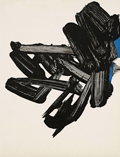 Pierre SOULAGES (né en 1919) 
Lithographie n° 17. 1964. Lithographie. 250 x 328....