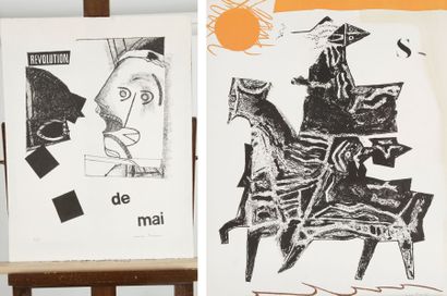 Max PAPART (1911-1994) 
Composition
4 lithographies ou gravures au carborundum.
Signées...