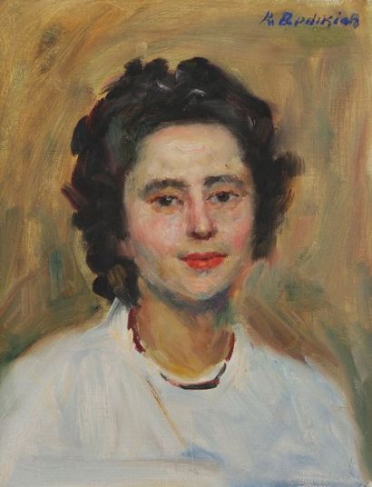 Krikor BEDIKIAN [arménien] (1908-1981) 
Portrait de femme
Huile sur toile.
Signée...