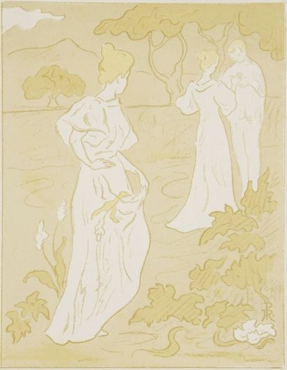 Ecole Moderne 
Tristesse ou Jalousie, 1896
Lithographie.
(Rousseurs claires au verso).
Provenance:...