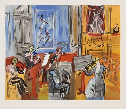 Raoul DUFY (1877-1953) 
Le Concert
Lithographie.
Signée dans la planche.
38 x 46...