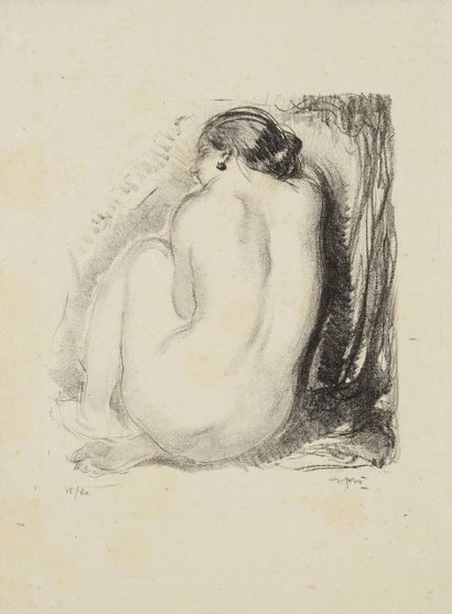Georges GOBÔ (1876-1958) (1876-1958) 
Femme nue de dos, 1932
Lithographie
Signée...