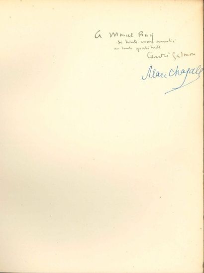 [Marc CHAGALL (1887-1985)]. André SALMON (1881-1969) Chagall (Paris, Éditions des...
