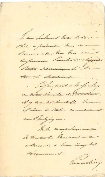 Alphonse de Lamartine (1790-1869) 6 L.A.S., 1 L.S. et 1 lettre dictée, Paris ou Mâcon...