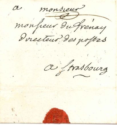 VOLTAIRE L.A.S. «V», [Colmar] 10 novembre [1754], à François-Louis Defresney, «directeur...