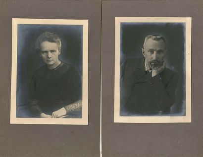 null [Pierre et Marie CURIE (1859-1906, 1867-1934)] 2 Photographies originales; 17...