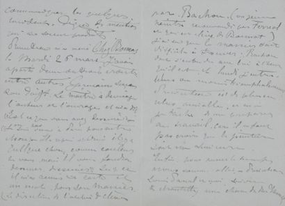 Henri de TOULOUSE-LAUTREC (1864-1901) L.A.S., Paris jeudi 6 avril [1882], à sa grand-mère...