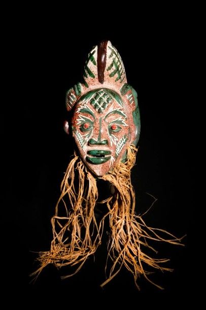 Jaque SAGAN (né en 1927) Masque anthropomorphe africanisant. Épreuve en céramique...
