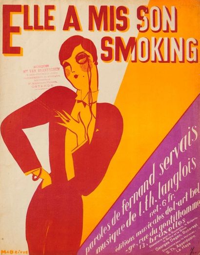 René MAGRITTE (1898-1967) Le Tango des aveux - Elle a mis son smoking 2 partitions...