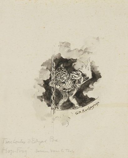 Georges-Antoine ROCHEGROSSE (1859-1938) 
Illustration pour Trois contes d'Edgar Poe,...
