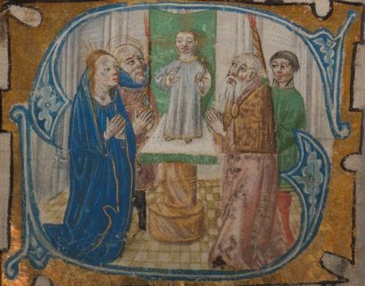 École FRANÇAISE du XVIe siècle 
Un saint en prière; La Nativité; L'Adoration des...