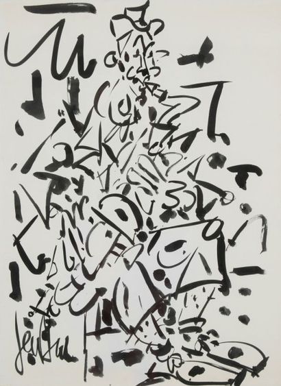 GEN-PAUL (1895-1975) 
Saxophoniste
Dessin à l'encre.
Signé en bas à gauche.
64 x...