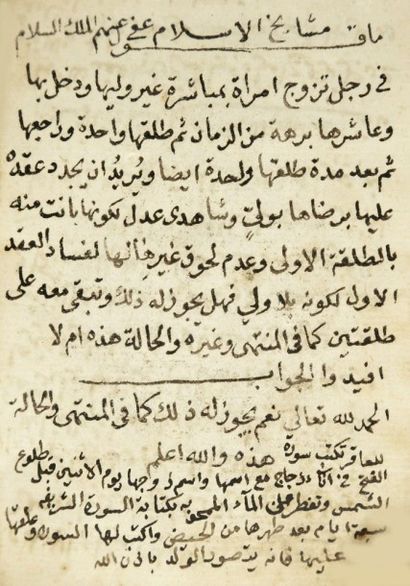 null Manuscrit religieux, Maghreb, XIXe siècle
Manuscrit en arabe, comprenant différentes...