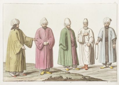 RAINERI V. Cinq aquatintes à sujets ottomans, Italie, Milan, début du XIXe siècle
Aquatintes...