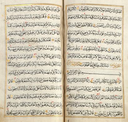 null Coran, signé Ibn Mohammad Taqi Dezfouli Mohammad Charif, Iran, daté 123[0] H/1814
Manuscrit...