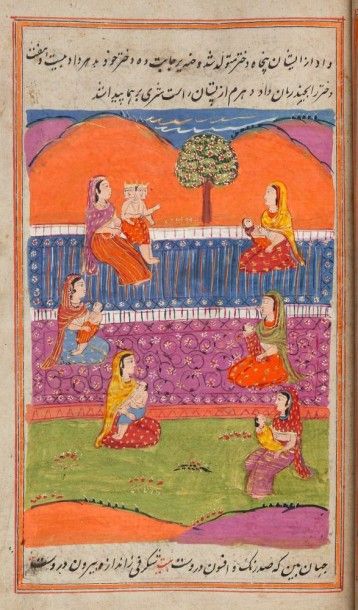 null Mahabharata, Cachemire, fin XIXe siècle
Manuscrit incomplet en persan, sur papier...