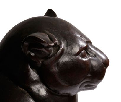 Gaston Étienne LE BOURGEOIS (1880-1956) 

Tête de la panthère Bagheera, circa 1930
Sculpture.
Bronze...