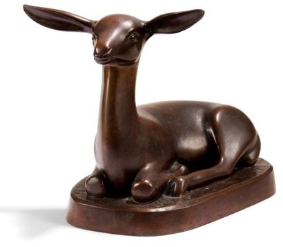 Jean VAN DONGEN (1883-1970) 

Chevrette au repos
Sculpture.
Épreuve en bronze à patine...
