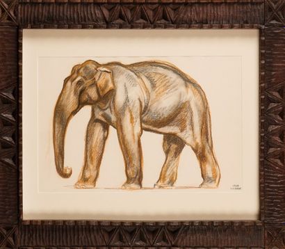 ANDRÉ MARGAT (1903-1997) 

Éléphant marchant
Fusain et pastel sur papier.
?uvre vendue...