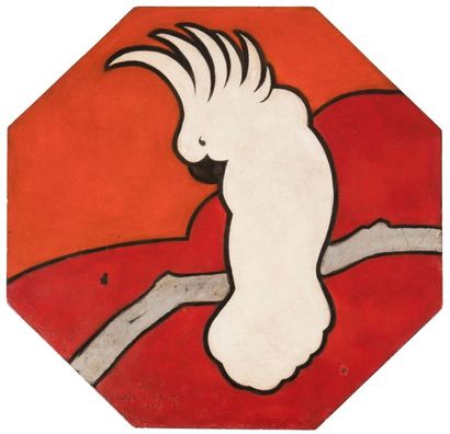 André ADAM (XXe) 

Cacatoès, 1930
Panneau décoratif octogonal.
Laque et technique...