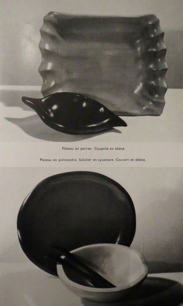 Alexandre NOLL (1890-1970) 

Grande coupe rectangulaire en poirier sculpté à la taille...
